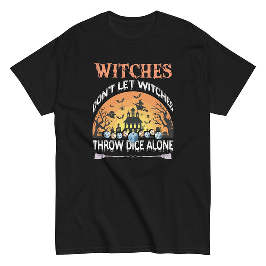 witches don't let witches throw dice along  Unisex classic tee