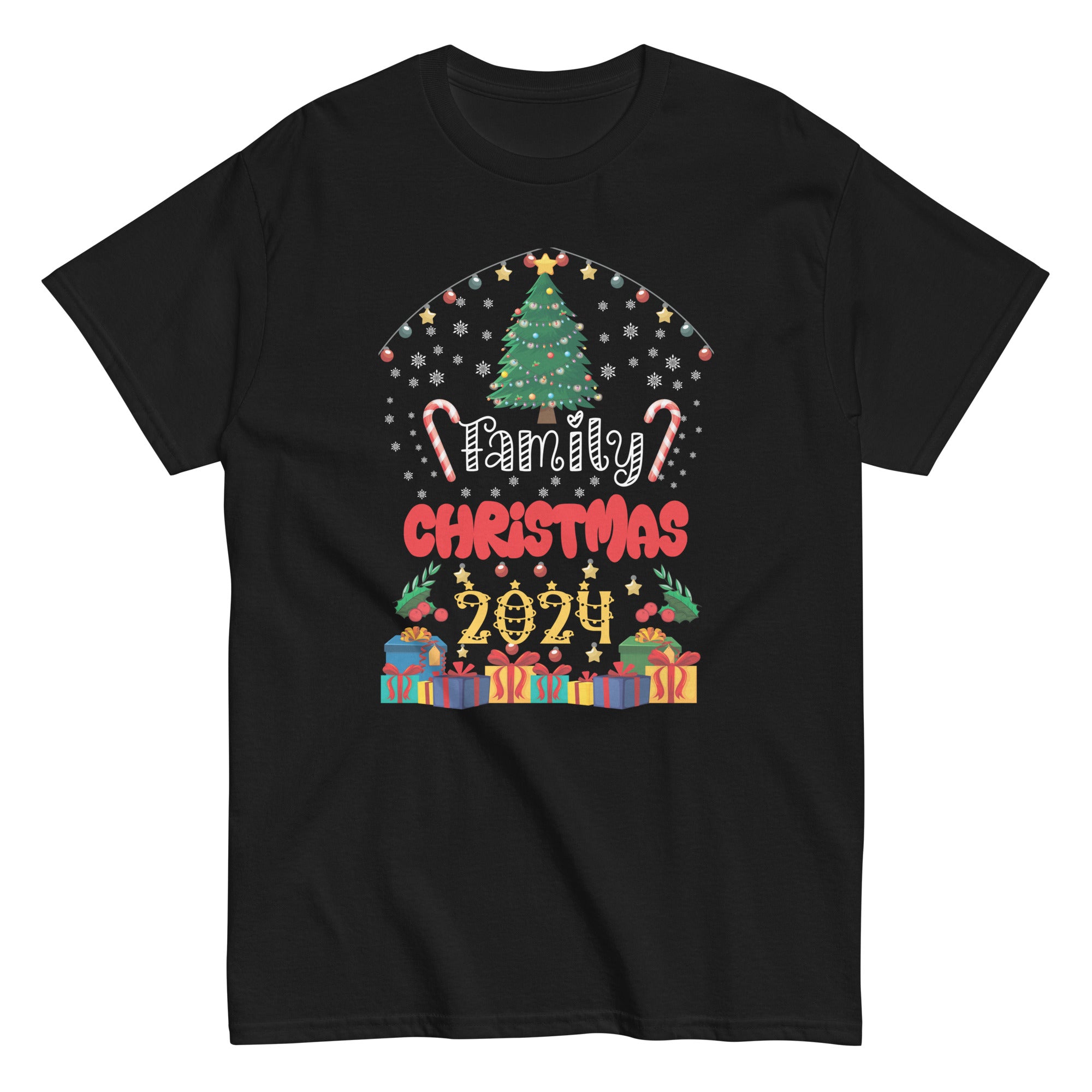 family-2024-christmas-matching-outfits-team-santa-elf-squad-t-shirt-unisex-classic-tee