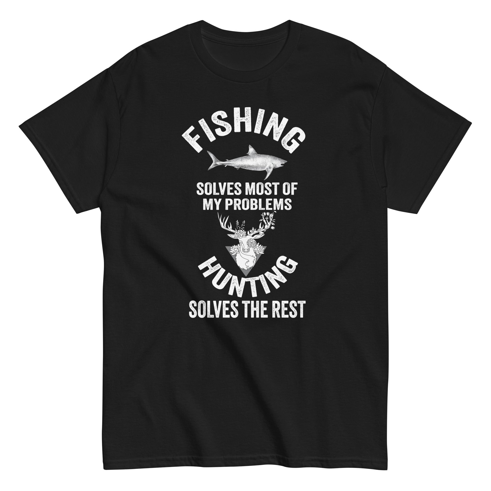 funny-fishing-and-hunting-christmas-humor-hunter-cool-unisex-classic-tee