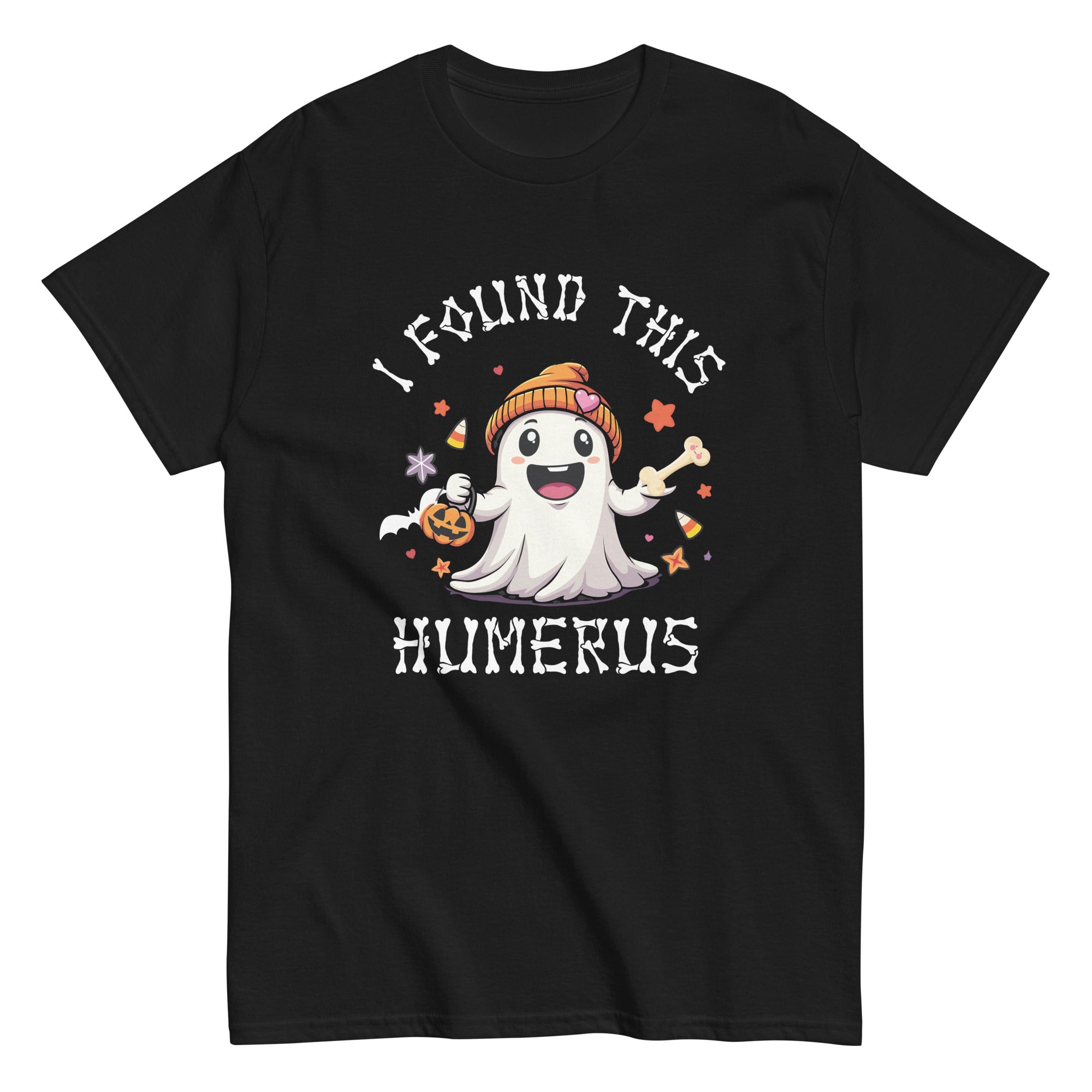 i-found-this-humerus-pun-joke-humorous-halloween-costume-unisex-classic-tee