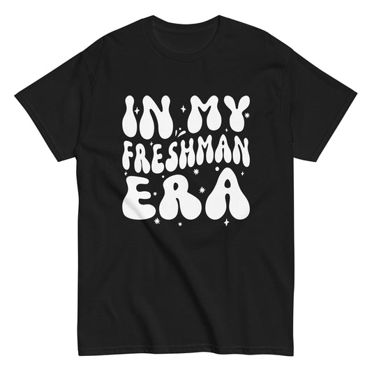 In My freshman Era Groovy Christmas 9th grade Student  Unisex classic tee