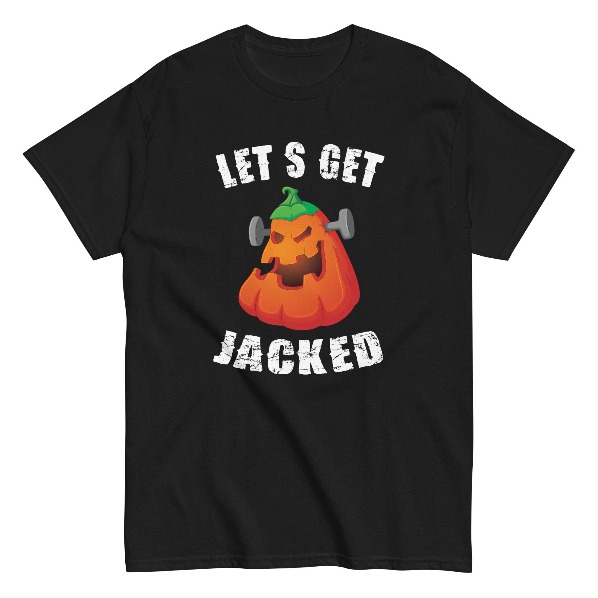 lets-get-jacked-gym-weightlifting-halloween-pumpkin-unisex-classic-tee