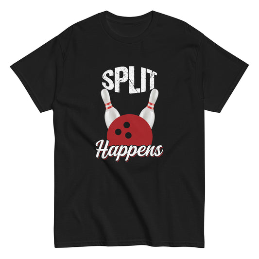 Split Happens Bowling tee Funny Bowler Bowling Unisex classic tee