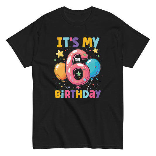 Its My 6th Birthday Sweet Candy 6 Year Old Girl Party  Unisex classic tee