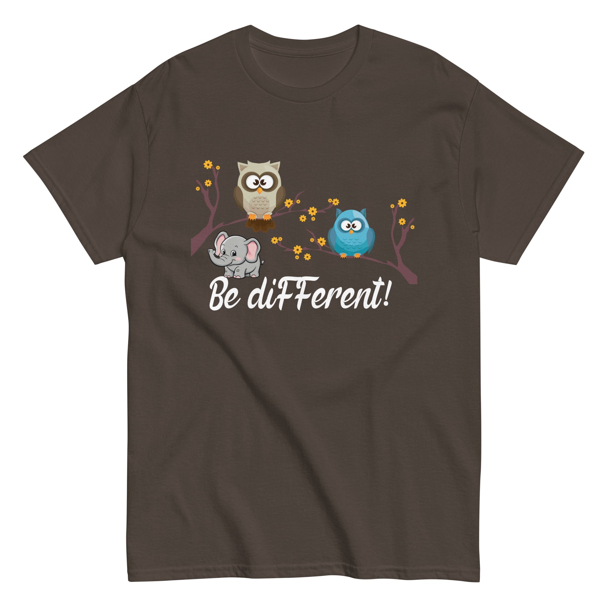 I'm Different - Stay Different - Slogan Funny Owl Elephant Unisex classic tee