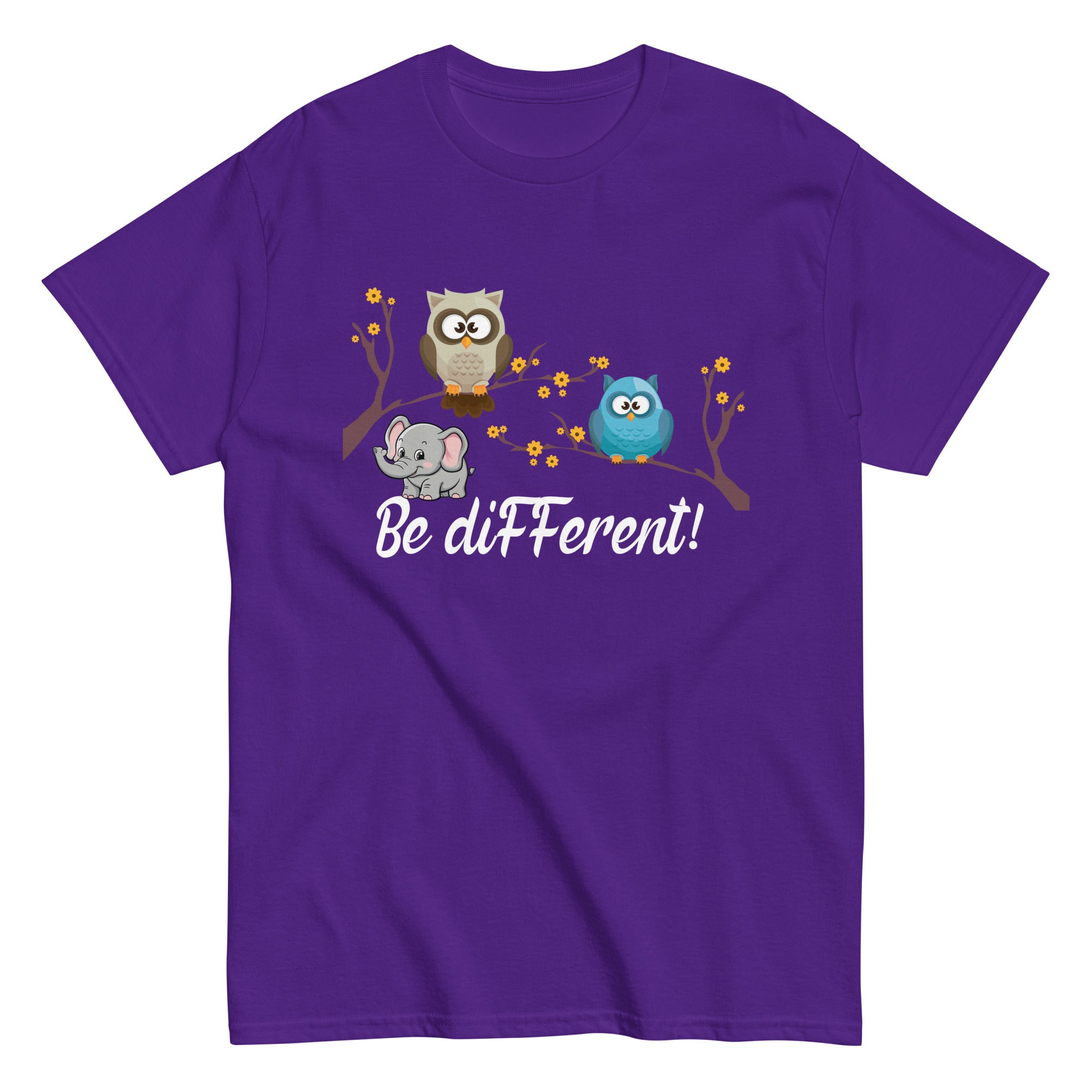 I'm Different - Stay Different - Slogan Funny Owl Elephant Unisex classic tee